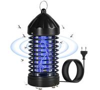 Lampe Anti Moustique UV Tue Mouche Electrique Intérieur et Extérieure, Piège à Mouches étanche IPX5, 360 ° Tueur D'Insectes Répulsif Anti Moustique Electrique,pour Camping Intérieur Extérieur-Noir