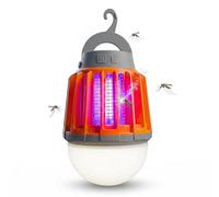 Lampe anti-moustiques électrique d'extérieur et d'intérieur avec 3 niveaux de lumière. Tue les moustiques électriques pour camping rechargeable par USB. Répulsif 2 en 1 imperméable et résistant à