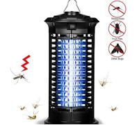 Lampe Anti-Moustiques Électrique Piège Insectes Intérieur Extérieur Attrape Moustiques Mouches Version Améliorée Noir