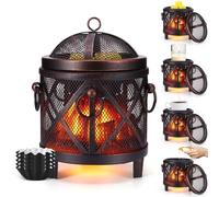 Lampe Aromatique électrique 4 en 1 pour Cire parfumée, Bougie et Huile Parfumée,Cheminée Lampe Parfumée pour Cire, Rûleur Électrique pour Bougie Parfumée,pour Maison Bureau Chambre Décoration