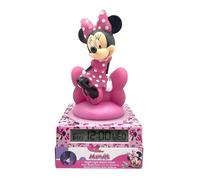 Lampe avec rÃ©veil Kids Licensing Disney Minnie 3D Rose 27x13x13 cm