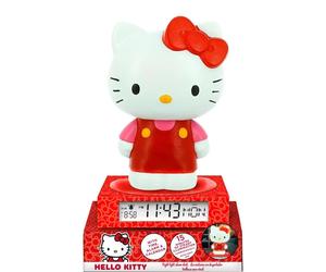 Lampe avec rÃ©veil Kids Licensing Hello Kitty And Friends 3D Blanc 15x15x25 cm