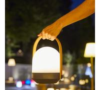 Baladeuse sans fil poignée bambou naturel LED blanc chaud dimmable AURA H27cm