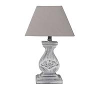 Lampe base rectangulaire en bois coloris gris