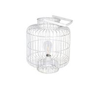 Lampe Blanche en métal patiné Or transportable LED