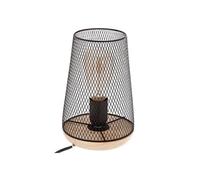 Lampe bois et métal Zely noire