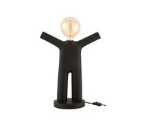 Lampe Bonhomme en Résine Noire - Hauteur 45 cm x largeur 34 cm x Profondeur 18 cm