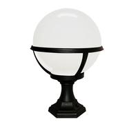 Lampe borne ext. globe blanc E27 60W Elstead Glenbeigh