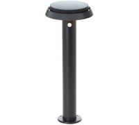 BRILLIANT Lampadaire solaire d'extérieur noir ALVERO | avec détecteur de mouvement | 4W 500lm 3000K | métal/plastique