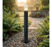 Lampe borne IP44 80 cm haut E27 simple aluminium moulé en noir moderne lampe chemin lampe sur pied extérieure jardin
