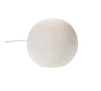 Amadeus Lampe boule à poser Aurore 14 cm Porcelaine Blanc