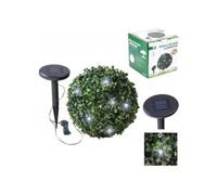 lampe boule buisson buis lumineuse guirlande solaire rechargeable pour decoration de jardin ou terrasse exterieur