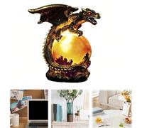Lampe boule de cristal LED gothique dragon lumière douce