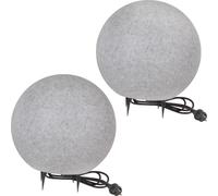 Lampe boule Lampe boule Lampe de jardin Lampe extérieure Aspect granit Lot de 2 40-40cm