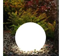 Lampe Boule Lampe Solaire Intempéries Batterie Blanc Argent 4x LED Hauteur 65cm