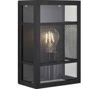 Lampe BRILLIANT, Getta applique extérieure noir, métal/plastique, 1x A60, E27, 40W,ampoules normales (non incluses)