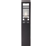 Lampe BRILLIANT, Getta Borne d'éclairage extérieur 50cm noir, métal/plastique, 1x A60, E27, 40W,ampoules normales (non incluses)