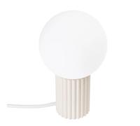 Lampe bureau HALO beige, globe verre, G9, interrupteur