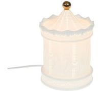 Lampe Carrousel blanche en porcelaine 21 cm - Amadeus - Blanc - Porcelaine Blanc G