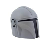 Lampe casque 3D The Mandalorian - Officiellement licencié, Lampe de bureau pour fans de Star Wars, Fonctionne à piles ou USB