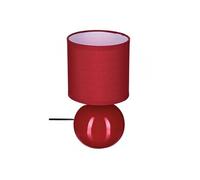 Atmosphera - Lampe Timeo rouge - céramique H25 cm