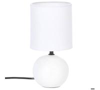 Atmosphera - Lampe céramique - Timéo - Blanc mat - H25cm