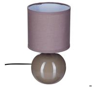 Atmosphera - Lampe Timeo taupe - céramique H25 cm