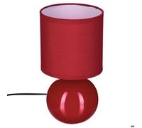Atmosphera - Lampe Timeo rouge - céramique H25 cm