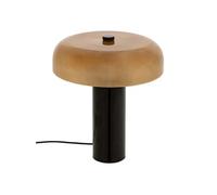Atmosphera - Lampe à poser Jody - Cylindrique vintage H37 cm - Abat-jour verre ambre inclinable