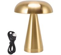 Lampe champignon AIMOONSA rechargeable 3W - tactile, 3 températures, or, Ø16×H21 cm