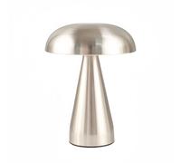 Lampe champignon doré rechargeable à intensité variable pour chambre à coucher et bureau, veilleuse avec fonction de bureau, design élégant argenté