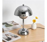 Lampe Champignon,Lampe de Chevet Tactile,Dimmable 3 Niveaux Avec Ampoule | E27 G45 3000K,Warm White,4W,Lampes de Lecture Pour Chambre À Coucher Chambre d'enfant Bureau Salon,Argenté, Veilleuse Enfant