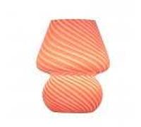 Lampe Champignon Lampe de Table en Verre Style Vintage Translucide Rayé Veilleuse Lampe de Chevet Dimmable avec 3 Modes de Couleur et Télécommande Petite Veilleuse USB Mignonne pour Chambre(violet)