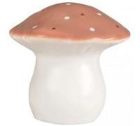 Grande Lampe Veilleuse Champignon Peinte À La Main Blanc, Orange TU