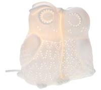 Lampe chouettes bisou - Amadeus - Blanc - Porcelaine Blanc G