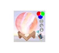 Lampe colorée de lune d'impression led 3d nuit étoilée avec support / télécommande - multicolore