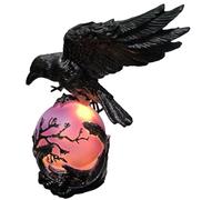 Lampe Corbeau | Mystérieux Artistique Violet LED Décor De Bureau | Lampe De Bureau Corbeau De Chevet | pour le Salon, la Maison, le Dortoir, l'Appartement et la Table de Chevet