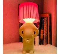Lampe Créative de Petit Homme Timide, Naughty Boy Veilleuse LED, Lampe de chevet romantique, Drôle Lampe de lecture, LED Lampe de table, Novelty Atmosphère Lampe pour maison décoration (Rouge)