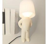 Lampe Créative de Petit Homme Timide, Naughty Boy Veilleuse LED, Lampe de chevet romantique, Drôle Lampe de lecture, LED Lampe de table, Novelty Atmosphère Lampe pour maison décoration (Blanc)