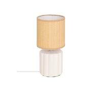 Lampe cylindre 26 cm Tylia céramique cannage
