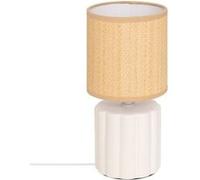 Atmosphera - Lampe à poser champignon secteur tylia blanc h26,5cm