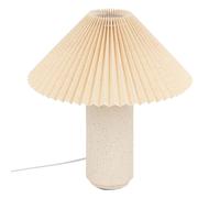 Lampe cylindre en céramique - H. 38 cm - Beige