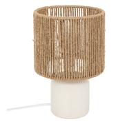 Lampe Cylindrique KOBY Naturel Blanc H24 cm
