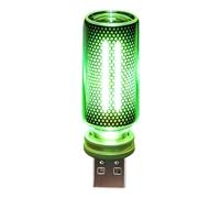Lampe d ' appoint enfichable, Green | Veilleuse en verre USB pour voiture de bureau de chevet, décor compact à intensité variable, petit espace