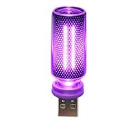Lampe d ' appoint enfichable, P | Veilleuse en verre USB pour voiture de bureau de chevet, décor compact à intensité variable, petit espace