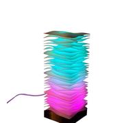 Lampe d'ambiance RVB imprimée 3D, veilleuse LED fluide avec 16 couleurs, télécommande USB, lampe de table artistique pour chambre à coucher, bureau, salle de jeux