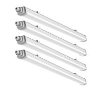 Lampe de baignoire, lampe de pièce humide, lampe de cave, plafonnier, lampe de garage LED, lampe d'entrée, IP65, 18W 2160lm 6500K blanc froid, L 60 cm, lot de 4