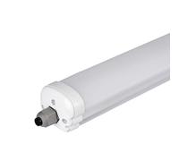 Lampe de baignoire LED, lampe de pièce humide, lampe de garage, lampe de hall, plafonnier, plastique blanc, résistant aux jets, 18W 2160lm 4000K blanc neutre, L 60 cm