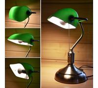 Lampe de Banquier Vintage Bureau Table Rétro Interrupteur à Tiré