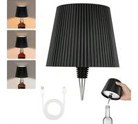 Lampe de bouteille de vin sans fil LED créative - Contrôle tactile, 3 modes de couleur, lampe de bureau portable, utilisation directe de la bouteille, convient pour bar, restaurant, hôtel, éclairage d